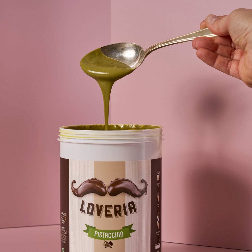 Loveria Pistazien-Schokocreme | 1,2 kg Dose