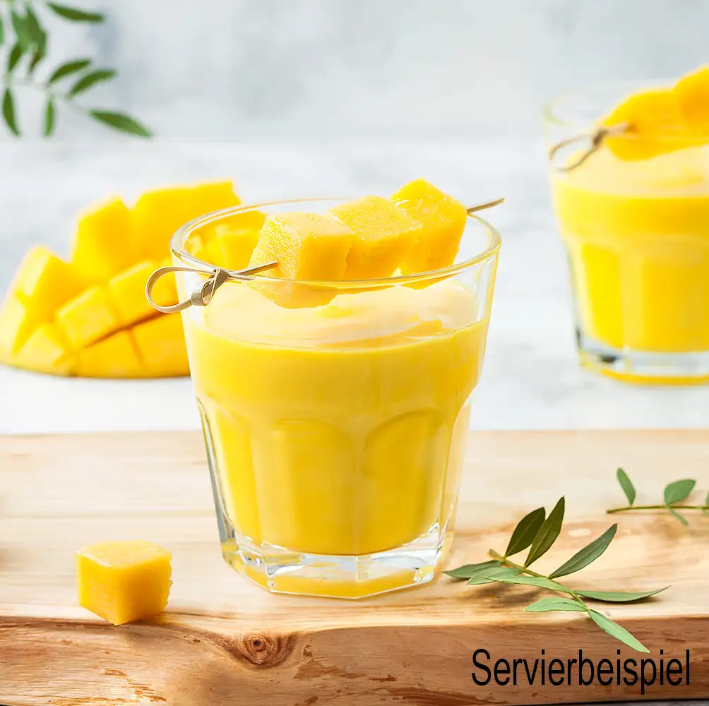 smoothie mango fruchtzubereitung für gatronomie, caffes und espressobar.
