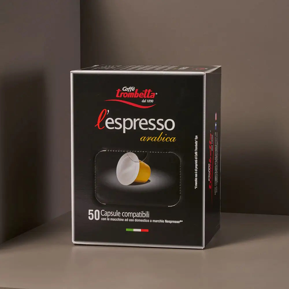kapseln fuer das nespressosystem von trombetta - karton mit 50 stueck - großhandel