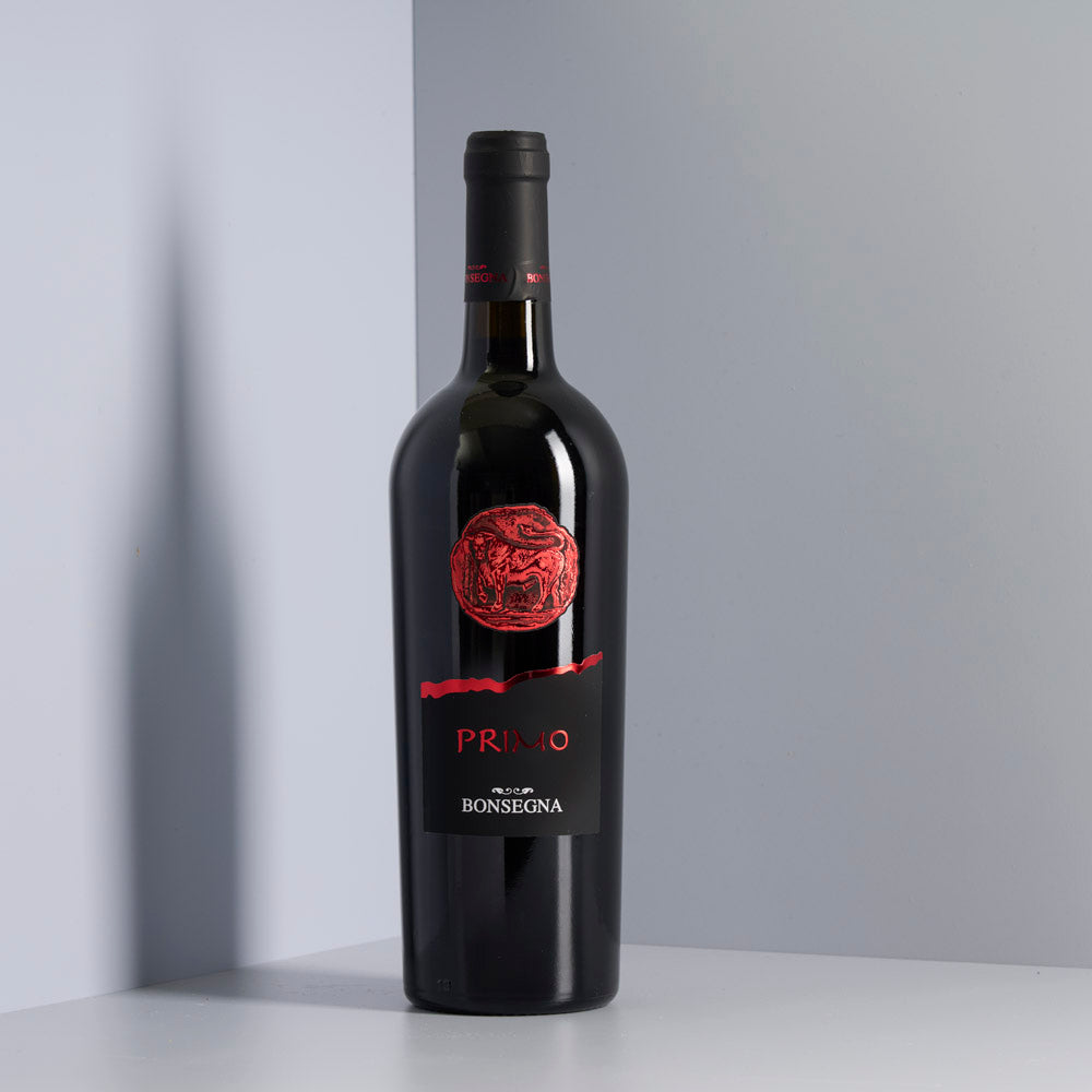 Flasche Bonsegna Primo, Cuvée aus Negroamaro und Primitivo