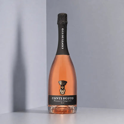 franciacorta von conti ducco rose aus pinot noir und 54 Monate Flaschengärung