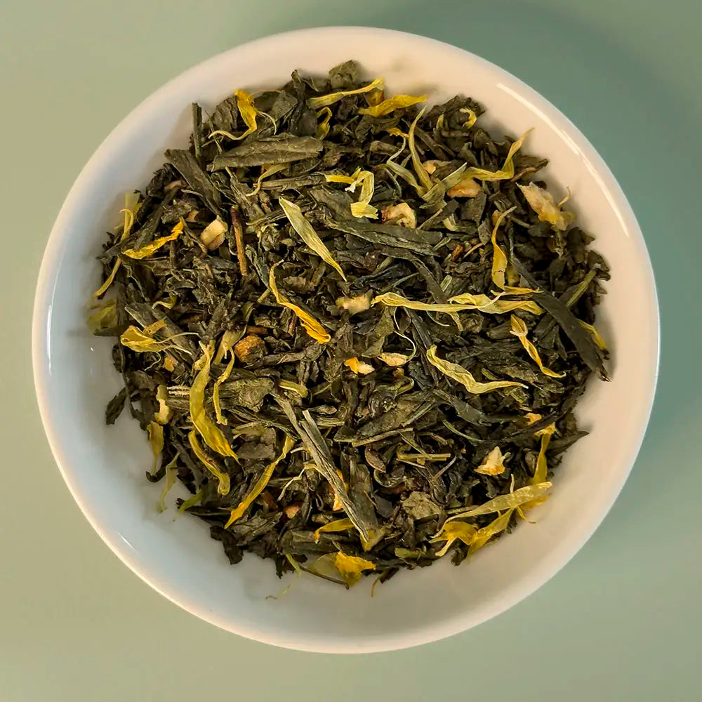bio gruener tee mit lemongras lose
