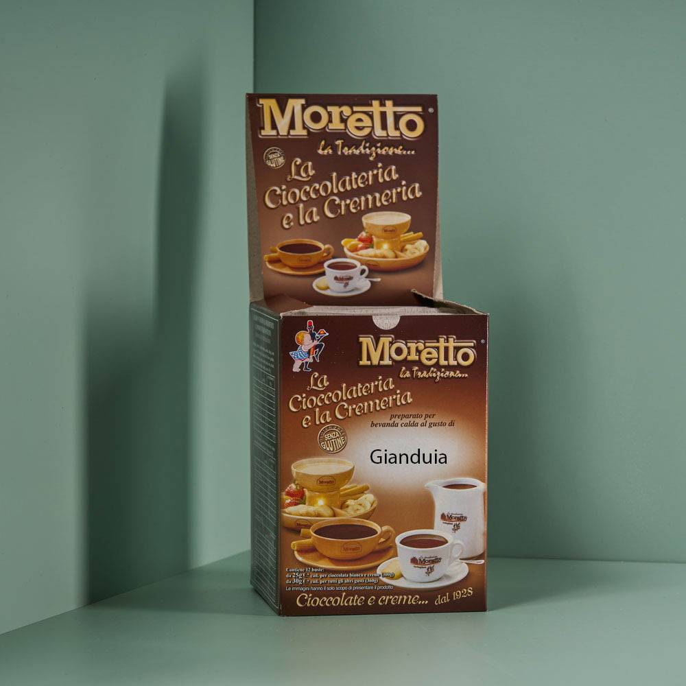 gianduia trinkschokolade von moretto für espressobars und caffes
