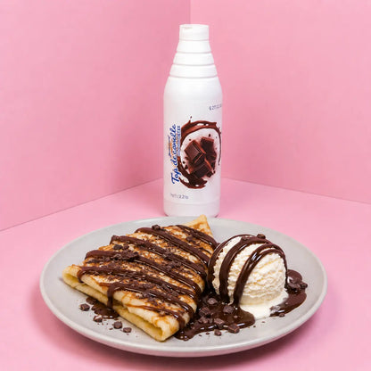 bitterschokoladen topping für dessert