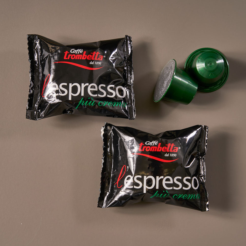 kapseln von caffe trombetta piu crema mit kräftigen geschmack vom großhandel