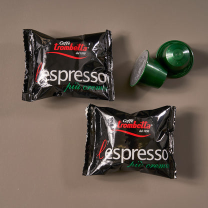 kapseln von caffe trombetta piu crema mit kräftigen geschmack vom großhandel