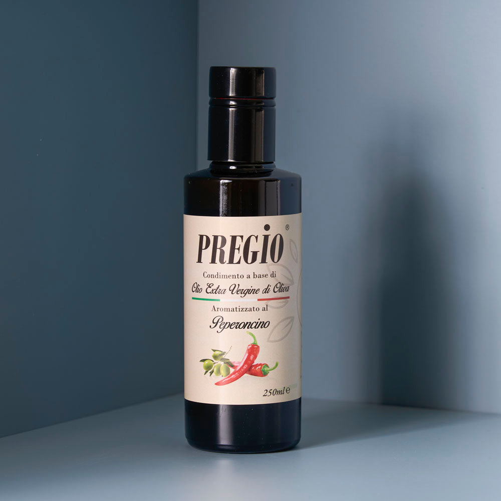 olivenöl aus italien aromatisiert mit peperoncino vom lieferanten für gastronomie und handel