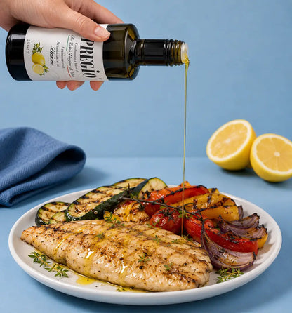 olivenoel mit zitronenaroma aus italien für antipasti 